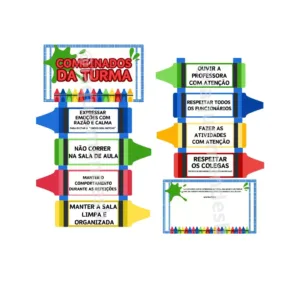 Combinados da Turma - Tema Cores