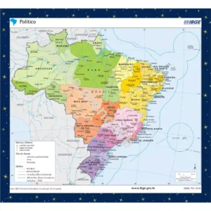 Mapa - Brasil Político - Tema Espaço