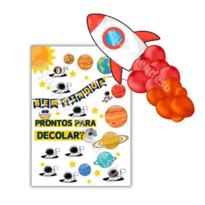 Painel Bem-Vindos - Tema Espaço