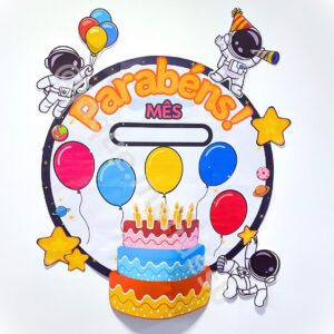 Painel de Aniversário - Tema Espaço