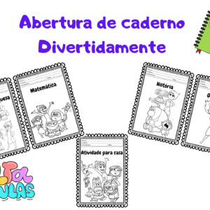 Abertura de caderno Divertidamente