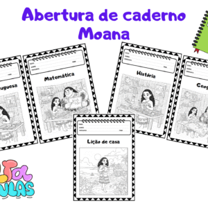 Abertura de caderno Moana