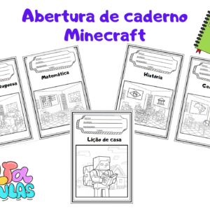 Abertura de caderno Minecraft
