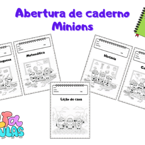Abertura de caderno Minions