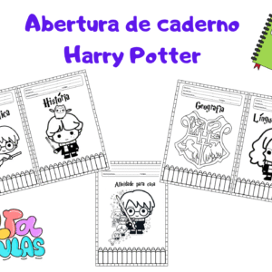 Abertura de caderno Harry Potter