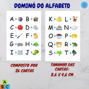 jogo de dominó do alfabeto educação especial alfabetização
