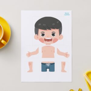 quebra-cabeça do corpo humano infantil