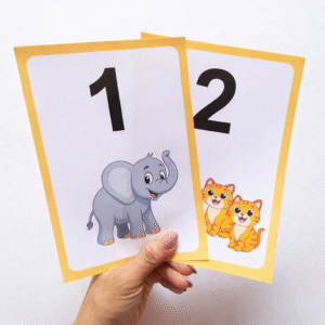 Números com imagens (bordas pêssego)