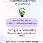 Sondagem inicial 1° ano Português, Matemática e Coordenação Motora