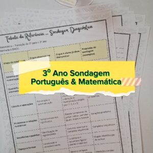 📦 COMBO AVALIAÇÃO DIAGNÓSTICA - PORTUGUÊS + MATEMÁTICA – 3º ANO
