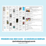 40 DINÂMICAS simples - volta às aulas