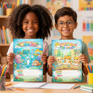 Folha de rosto para identificar cadernos.