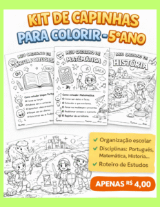 Capinhas de caderno+Roteiro de estudo