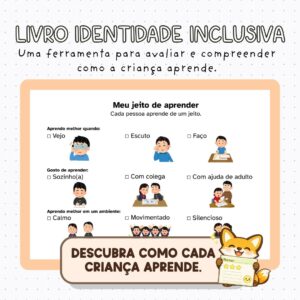 ✨ Livro Identidade Inclusiva - Meu Jeito de Aprender e Sentir