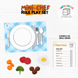 Mini-Chef Role Play Set - Brincando de restaurante em Inglês