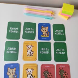Jogo memória animais