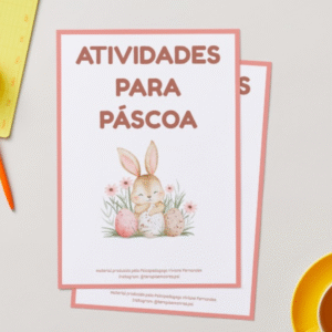 Este material com tema de Páscoa foi cuidadosamente elaborado para estimular habilidades cognitivas importantes enquanto a criança se diverte com elementos encantadores como coelhinhos, ovos e cenouras.
