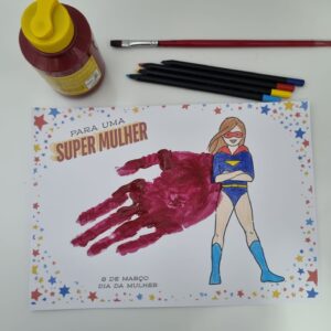 Cartão dia da mulher - Super mulher