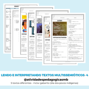 Lendo e Interpretando TEXTOS MULTISSEMIÓTICOS - COMBO 4 (dia dos povos indígenas)