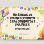Um material em PDF para impressão, desenvolvido para proporcionar uma aprendizagem lúdica e envolvente durante a Festa Julina.