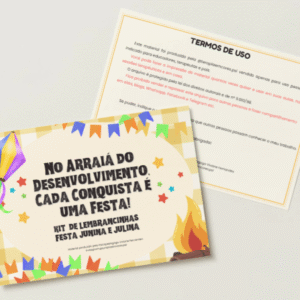 Um material em PDF para impressão, criado para tornar a Festa Julina ainda mais especial.