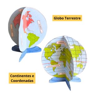 Globo Terrestre – Continentes e Coordenadas
